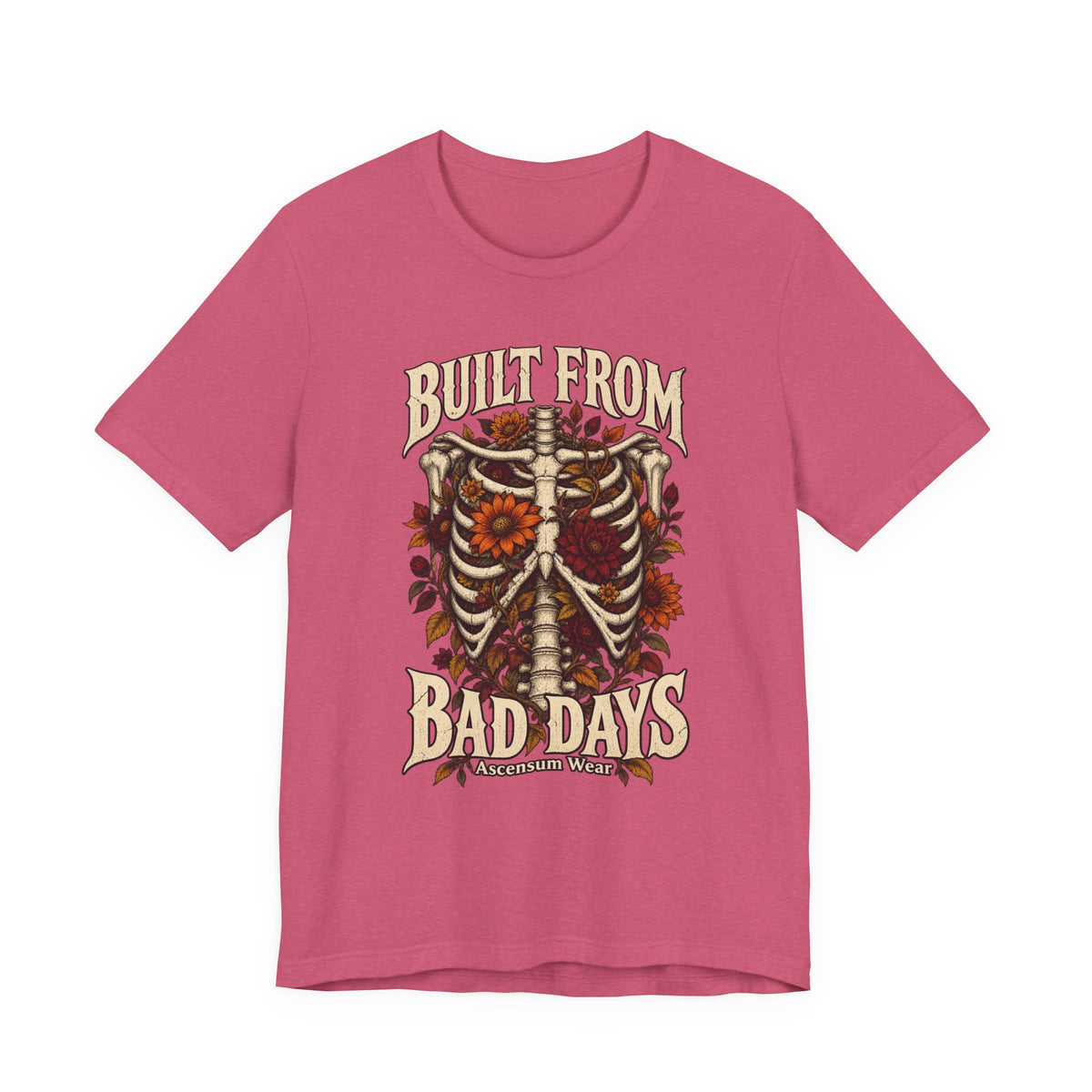 Bullet From Bad Days — Skeleton Flowers Halloween Tee | Ascensum Wear
