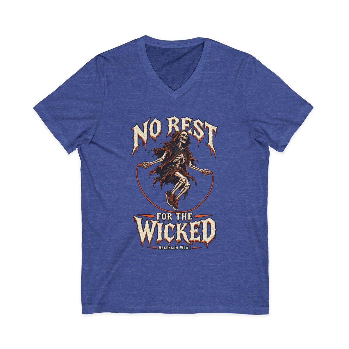 No Rest for the Wicked — Halloween Unisex V Neck | Ascensum Wear