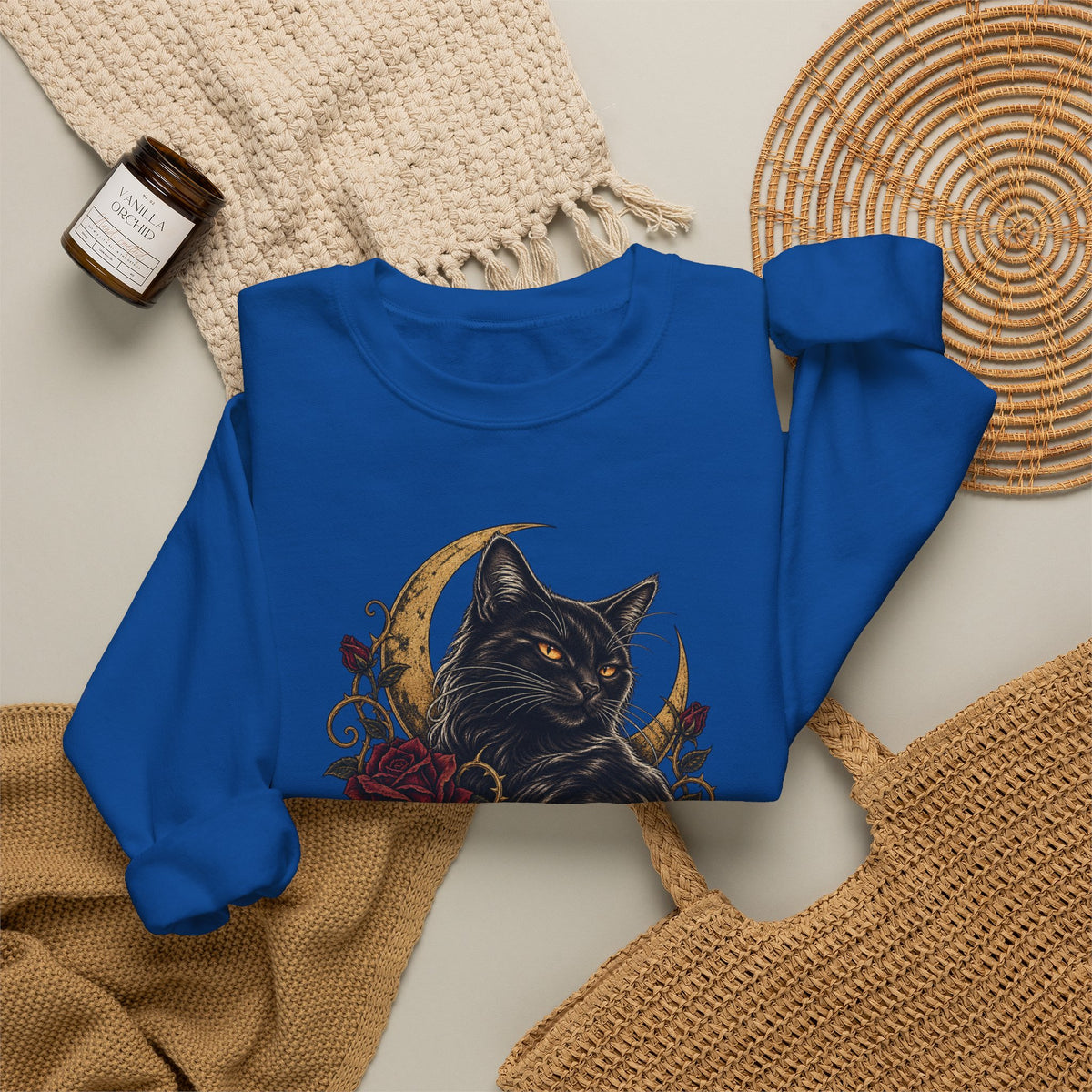 Sweet But Sinister — Black Cat Halloween Crewneck | Ascensum Wear