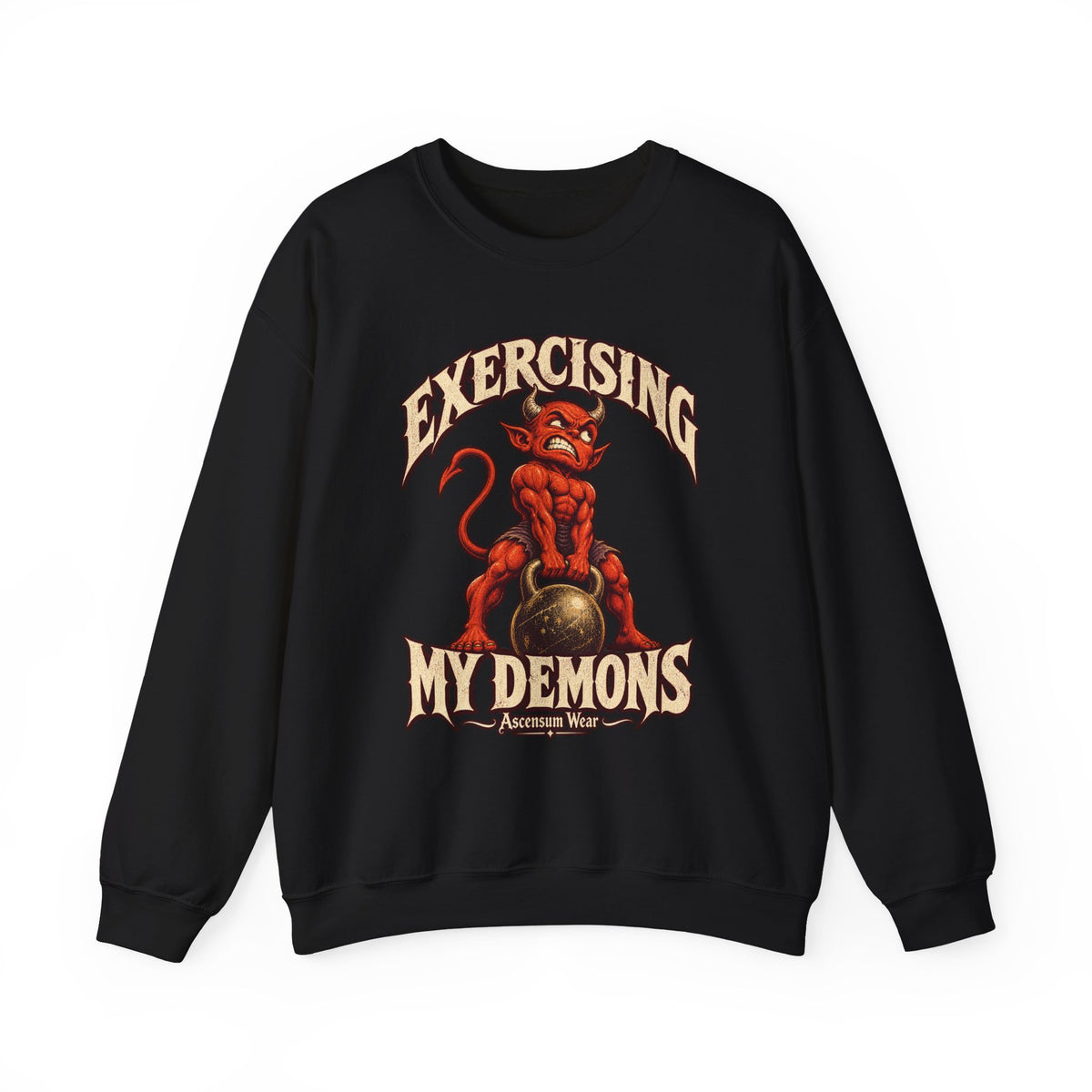 Exercising My Demons — Halloween Unisex Crewneck | Ascensum Wear