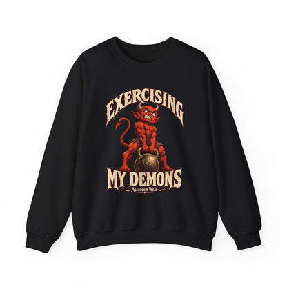 Exercising My Demons — Halloween Unisex Crewneck | Ascensum Wear