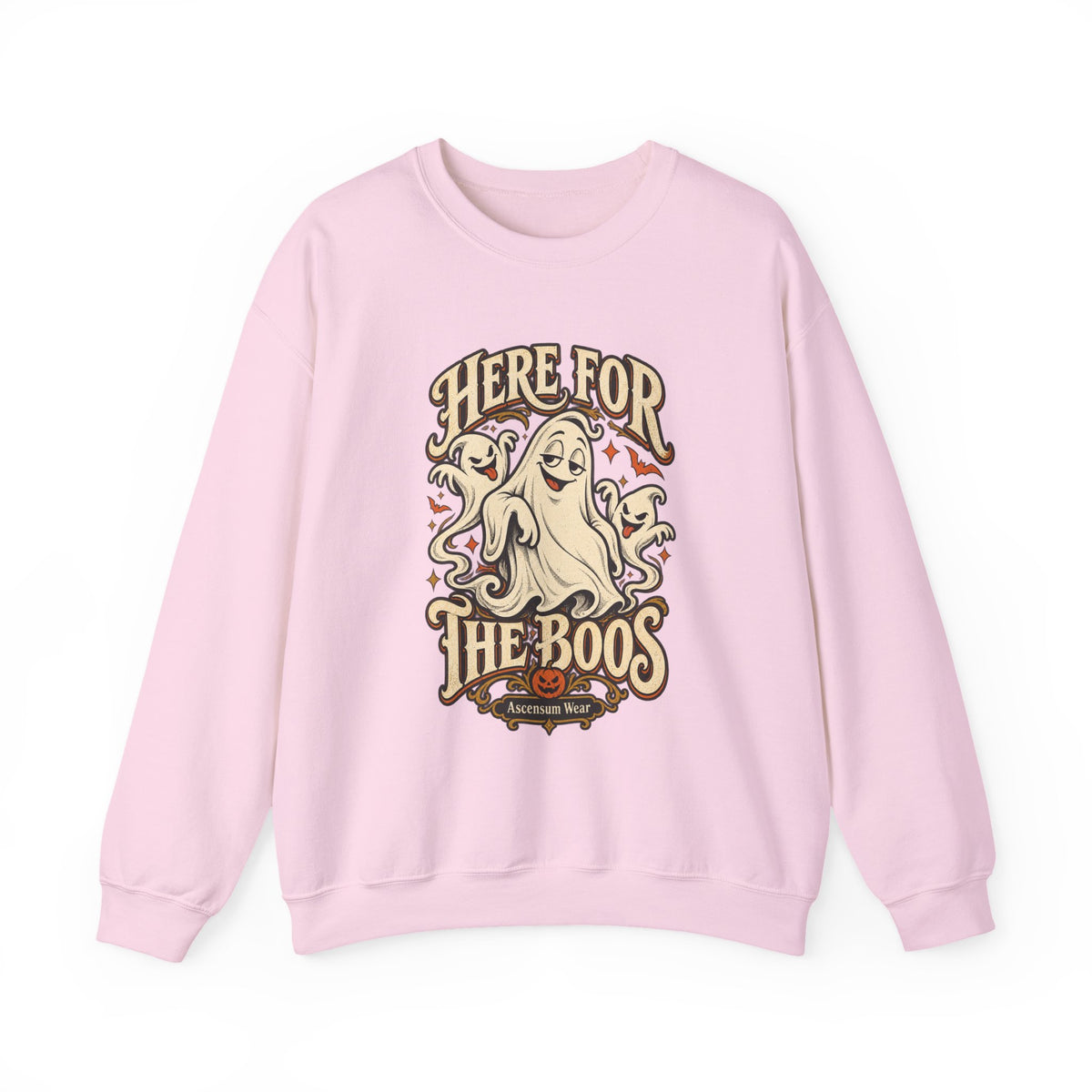 Here for the Boos — Vintage Ghost Trio Unisex Crewneck | Ascensum Wear