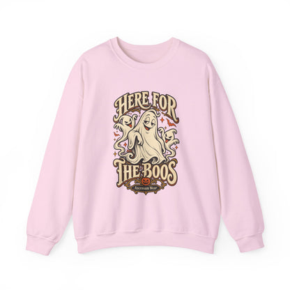 Here for the Boos — Vintage Ghost Trio Unisex Crewneck | Ascensum Wear