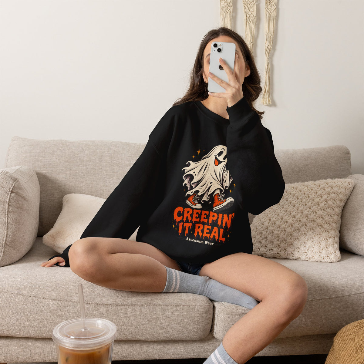 Creepin' It Real — Halloween Unisex Crewneck | Ascensum Wear