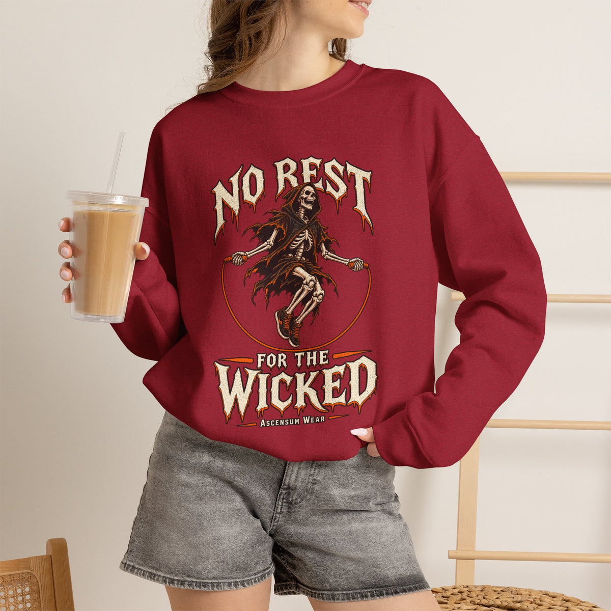 No Rest for the Wicked — Halloween Unisex Crewneck| Ascensum Wear