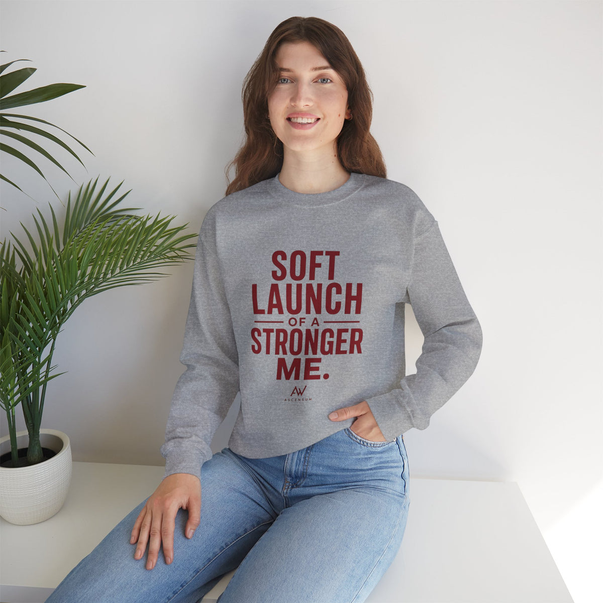 Soft Launch of a Stronger Me — Women's Empowerment Crewneck | Ascensum Wear