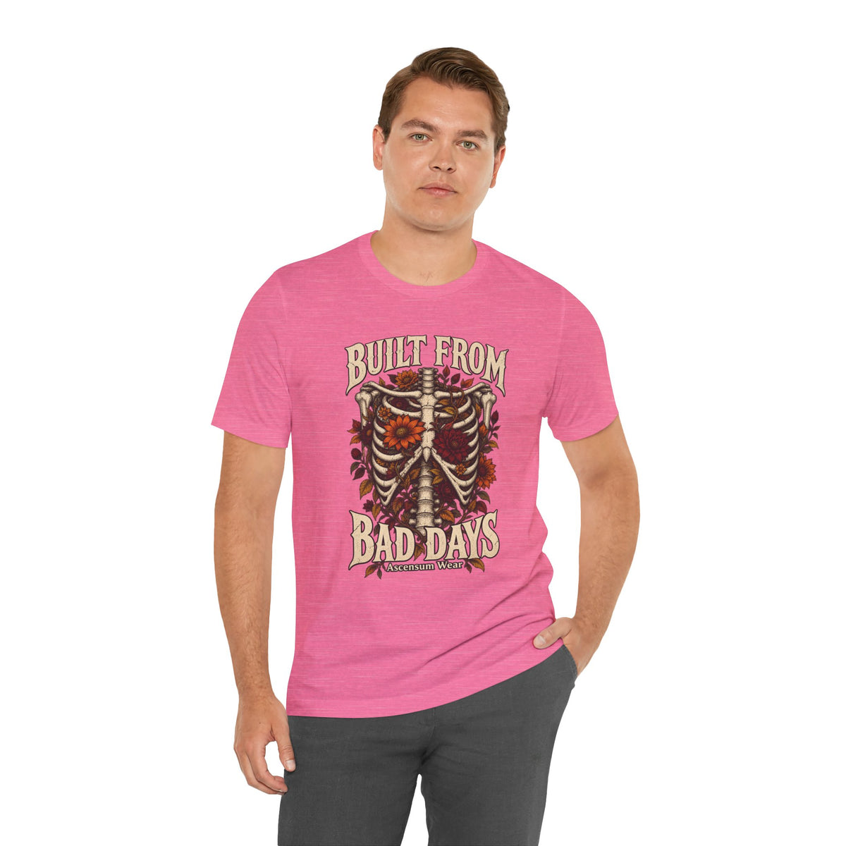 Bullet From Bad Days — Skeleton Flowers Halloween Tee | Ascensum Wear