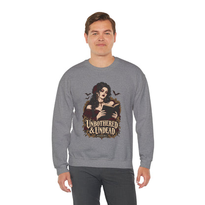 Unbothered & Undead — Women's Gothic Halloween Crewneck | Ascensum Wear