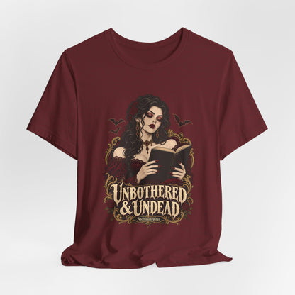 Unbothered & Undead — Women's Gothic Halloween Tee | Ascensum Wear