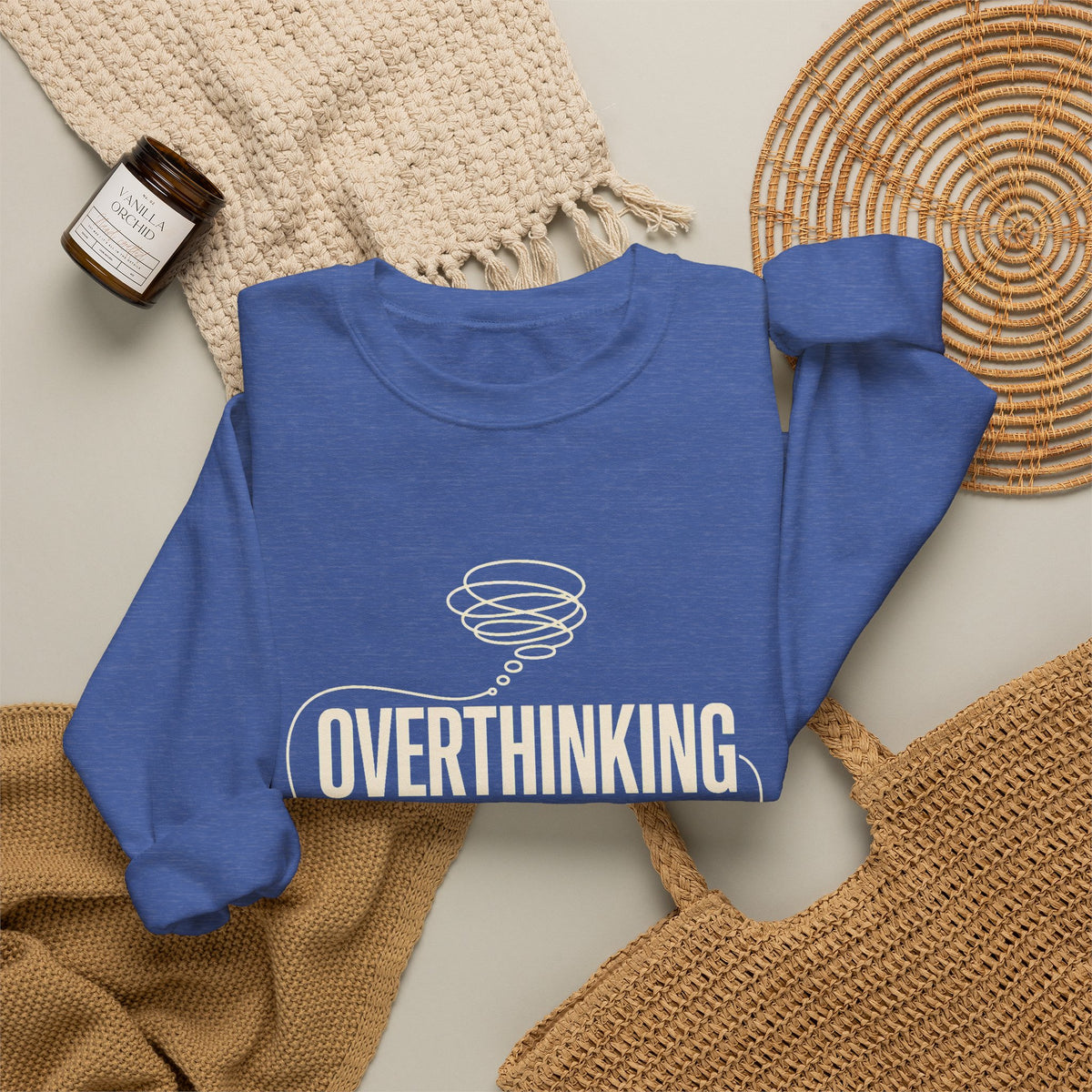 Overthinking Is My Cardio — Women's Empowerment Back Print Crewneck | Ascensum Wear