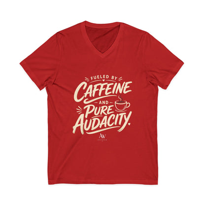 Fueled by Caffeine and Pure Audacity | Women's Empowerment  V Neck