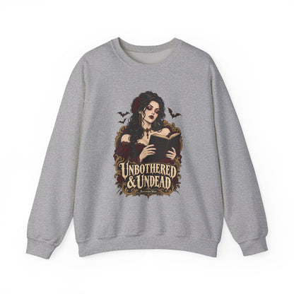 Unbothered & Undead — Women's Gothic Halloween Crewneck | Ascensum Wear