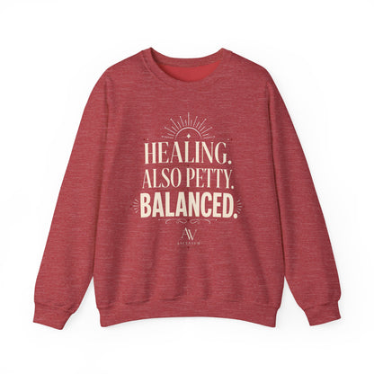Healing. Also Pretty. Balanced. — Women's Empowerment Crewneck | Ascensum Wear
