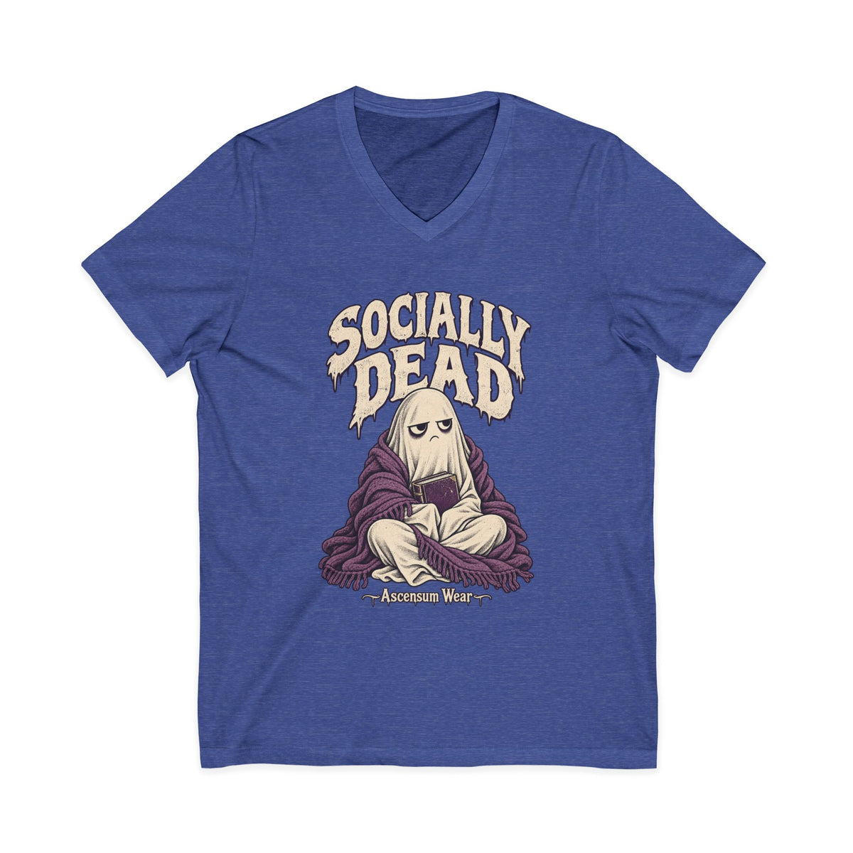 Socially Dead — Halloween Unisex V Neck| Ascensum Wear