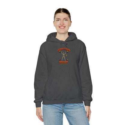 Graveyard Shift — Skeleton Weightlifter Front Print Hoodie | Ascensum Wear
