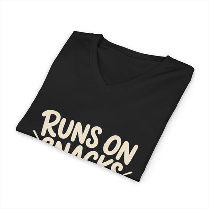 Runs On Snacks And Bad Decisions — Women's Empowerment V-Neck Tee