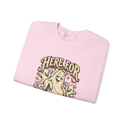 Here for the Boos — Vintage Ghost Trio Unisex Crewneck | Ascensum Wear