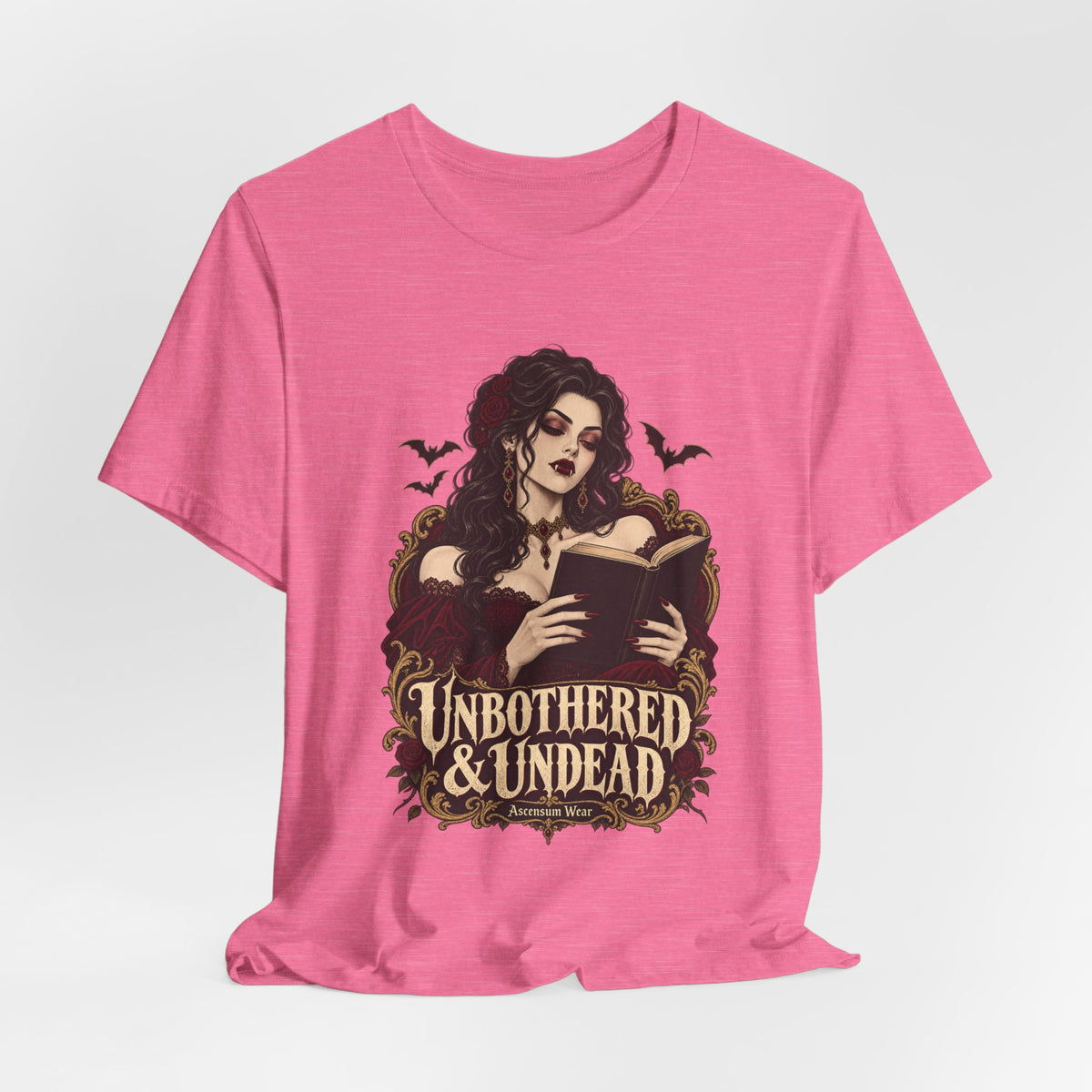 Unbothered & Undead — Women's Gothic Halloween Tee | Ascensum Wear