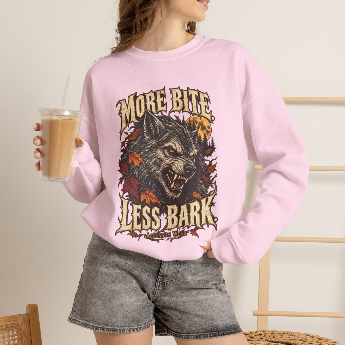 More Bite Less Bark — Halloween Unisex Crewneck | Ascensum Wear