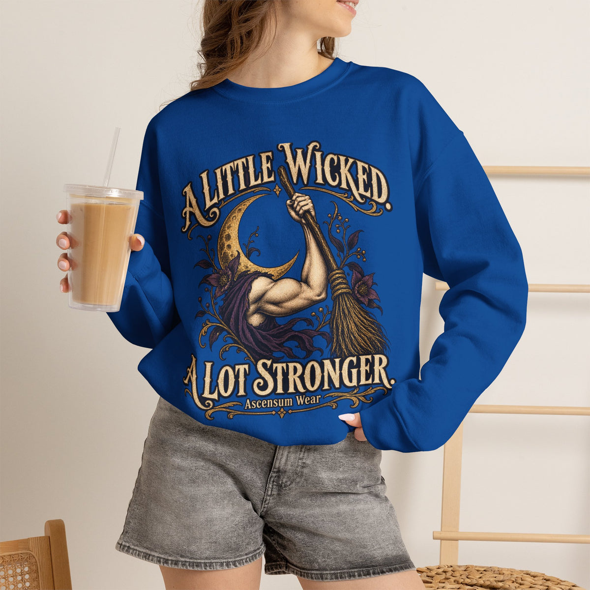 A Little Wicked A Lot Stronger — Halloween Unisex Crewneck Sweatshirt | Ascensum Wear