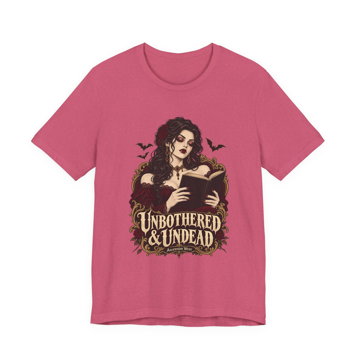 Unbothered & Undead — Women's Gothic Halloween Tee | Ascensum Wear