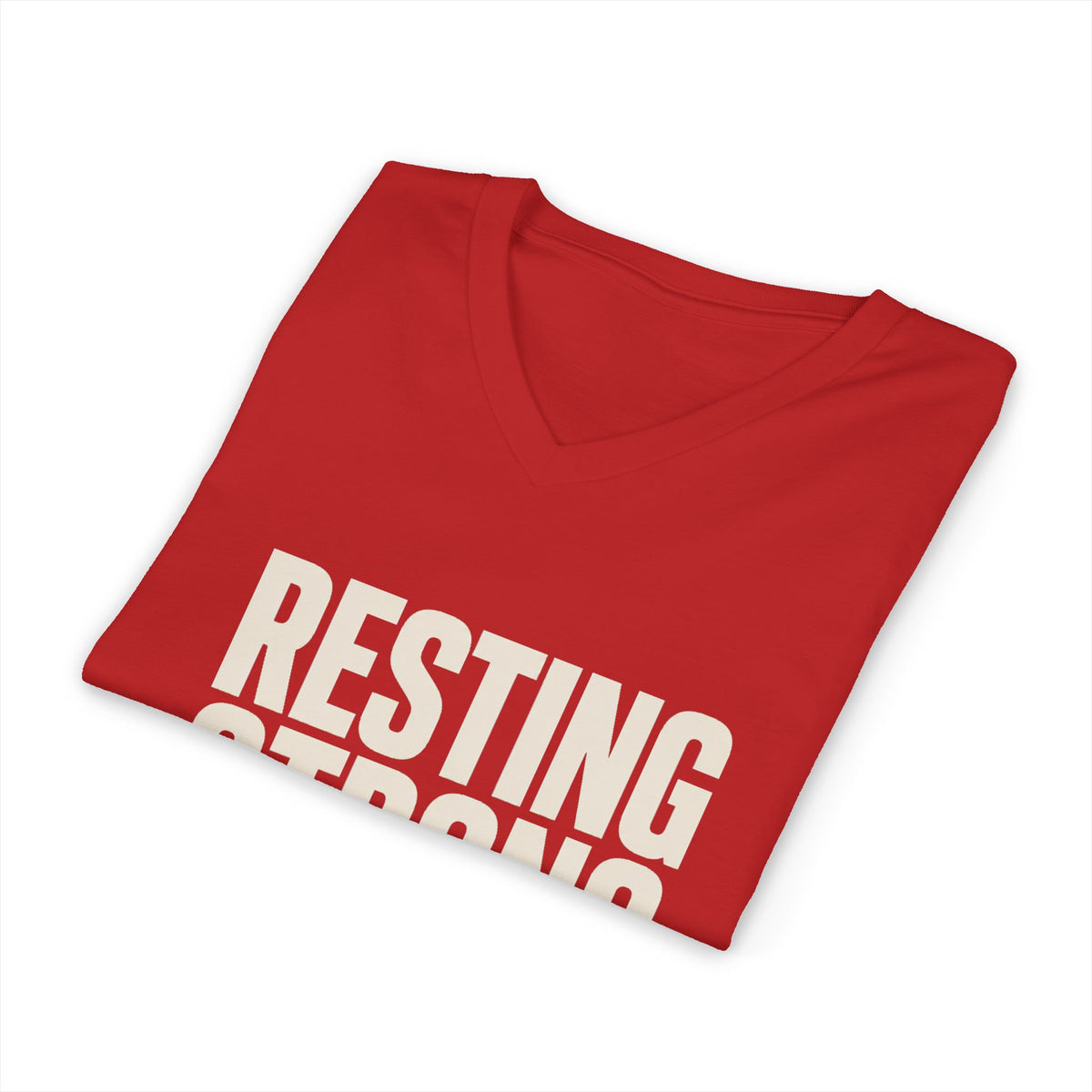Resting Strong Face V Neck | Women's Empowerment Tee