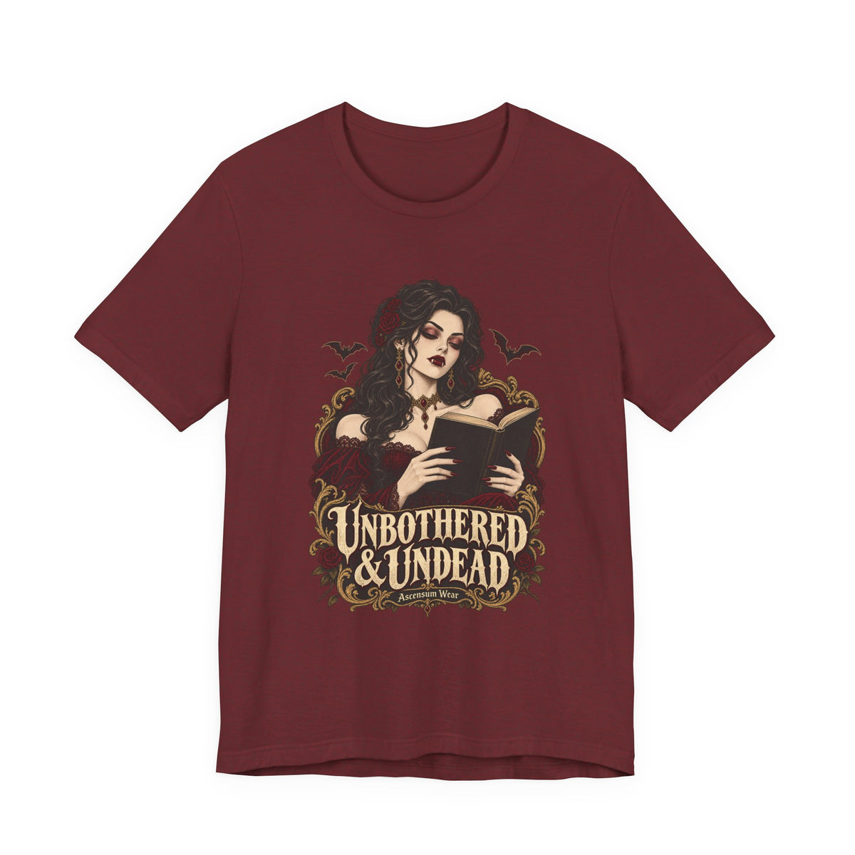 Unbothered & Undead — Women's Gothic Halloween Tee | Ascensum Wear