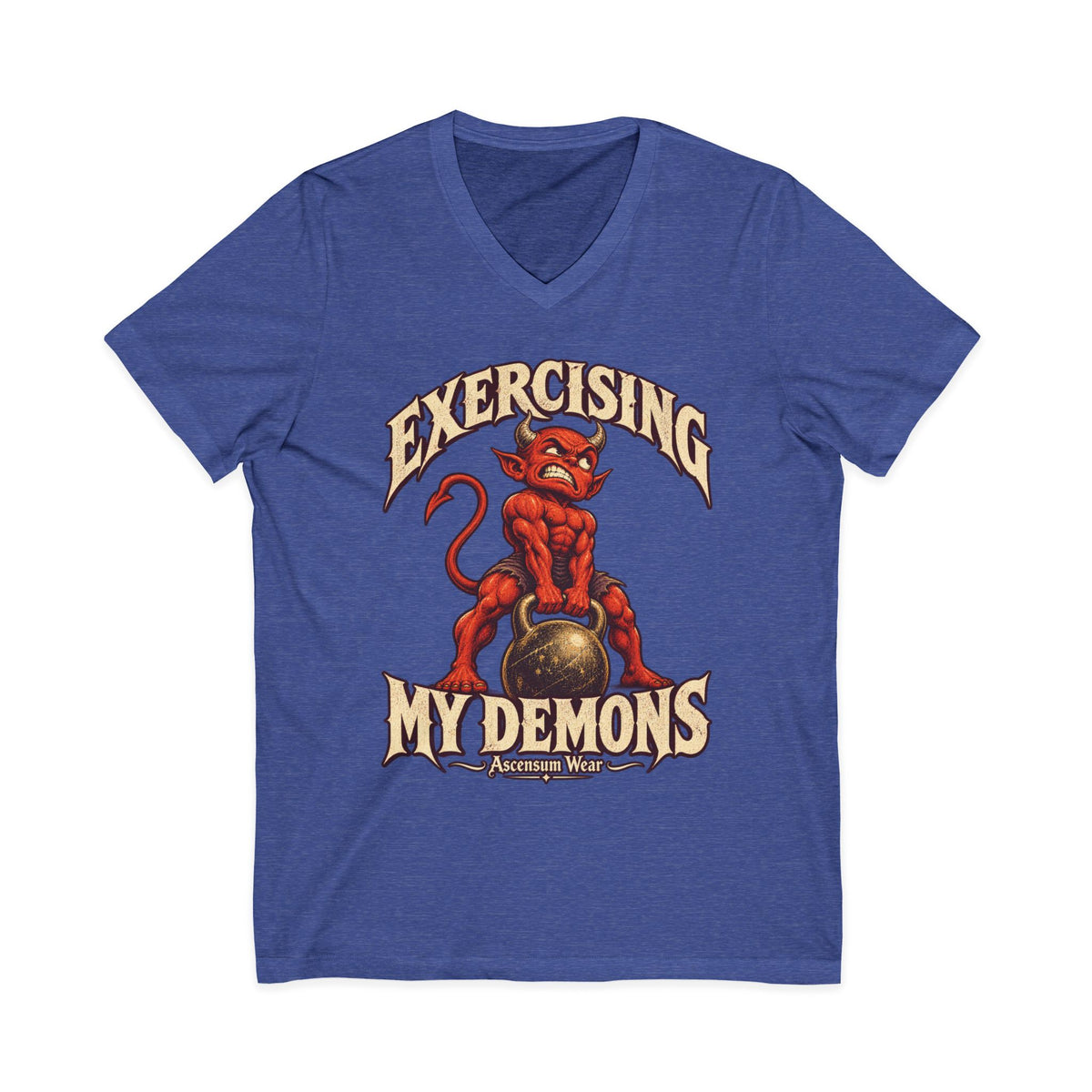 Exercising My Demons — Halloween Unisex V Neck | Ascensum Wear