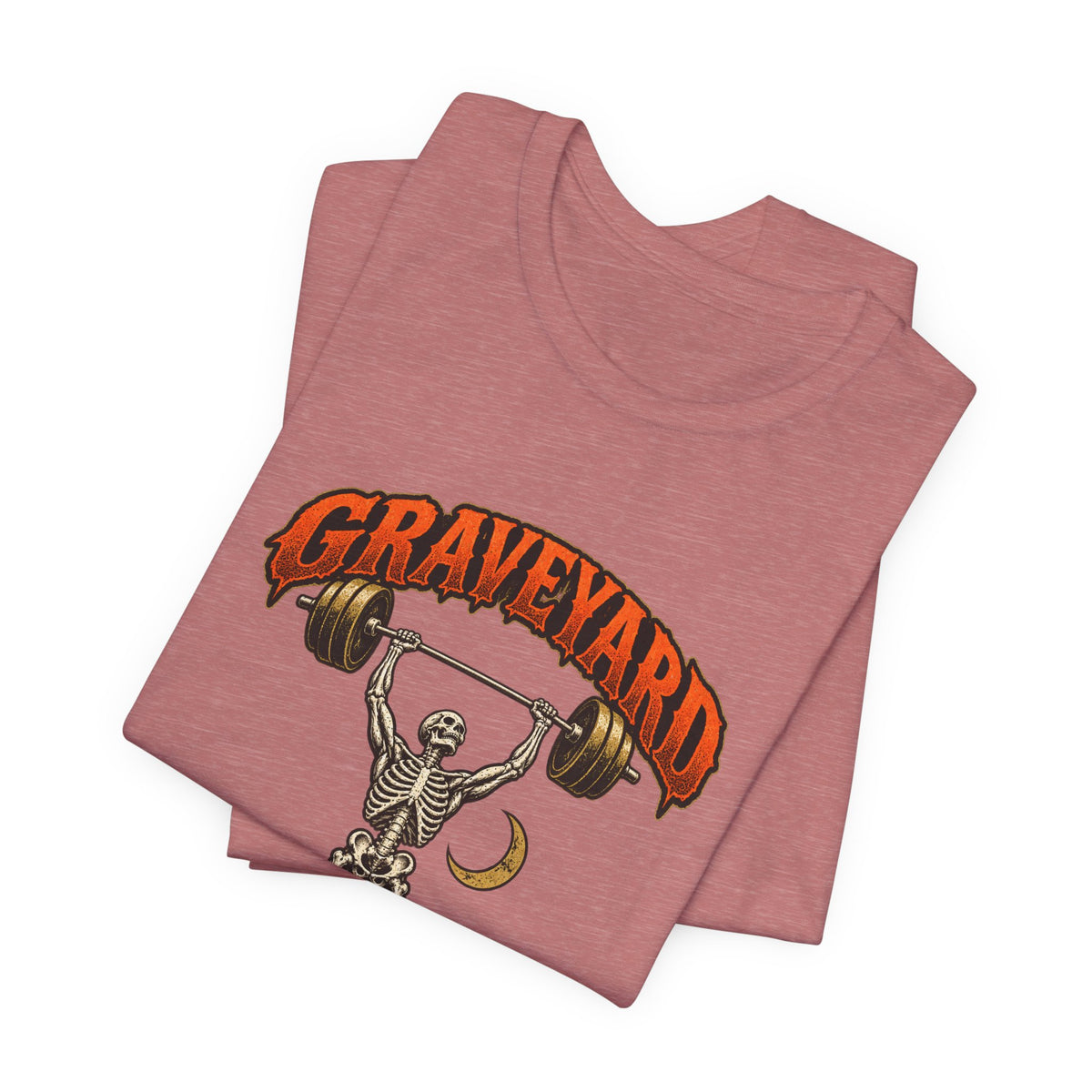 Graveyard Shift — Skeleton Weightlifter Front Print Tee | Ascensum Wear