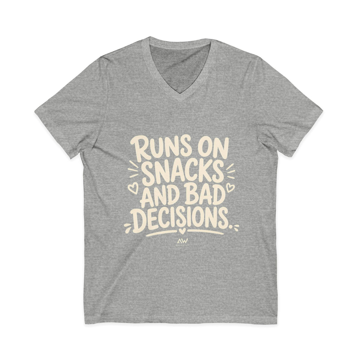 Runs On Snacks And Bad Decisions — Women's Empowerment V-Neck Tee