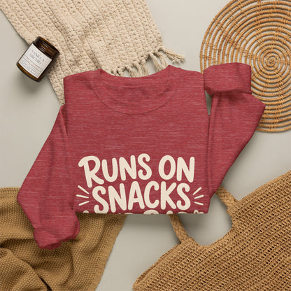 Runs On Snacks And Bad Decisions — Women's Empowerment Crewneck | Ascensum Wear