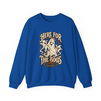 Here for the Boos — Vintage Ghost Trio Unisex Crewneck | Ascensum Wear