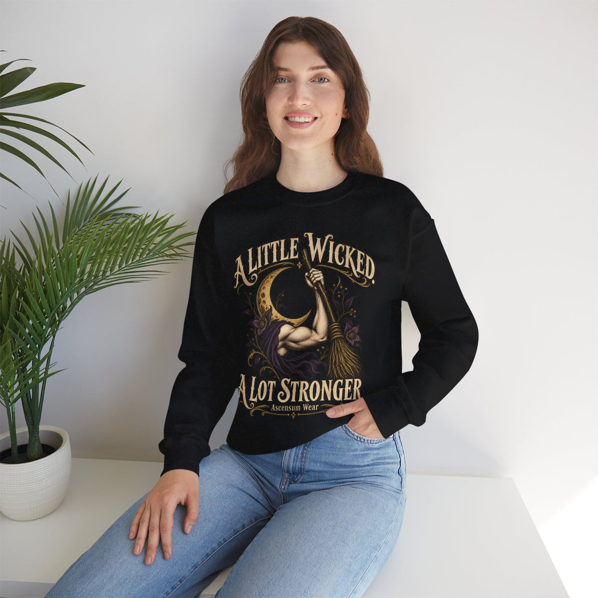 A Little Wicked A Lot Stronger — Halloween Unisex Crewneck Sweatshirt | Ascensum Wear