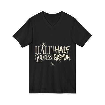 Half Goddess, Half Gremlin | Women's Empowerment V Neck