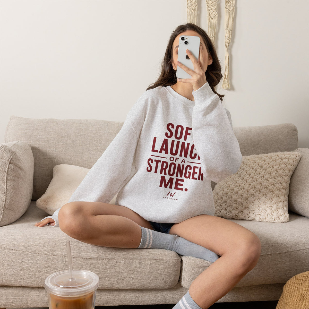 Soft Launch of a Stronger Me — Women's Empowerment Crewneck | Ascensum Wear