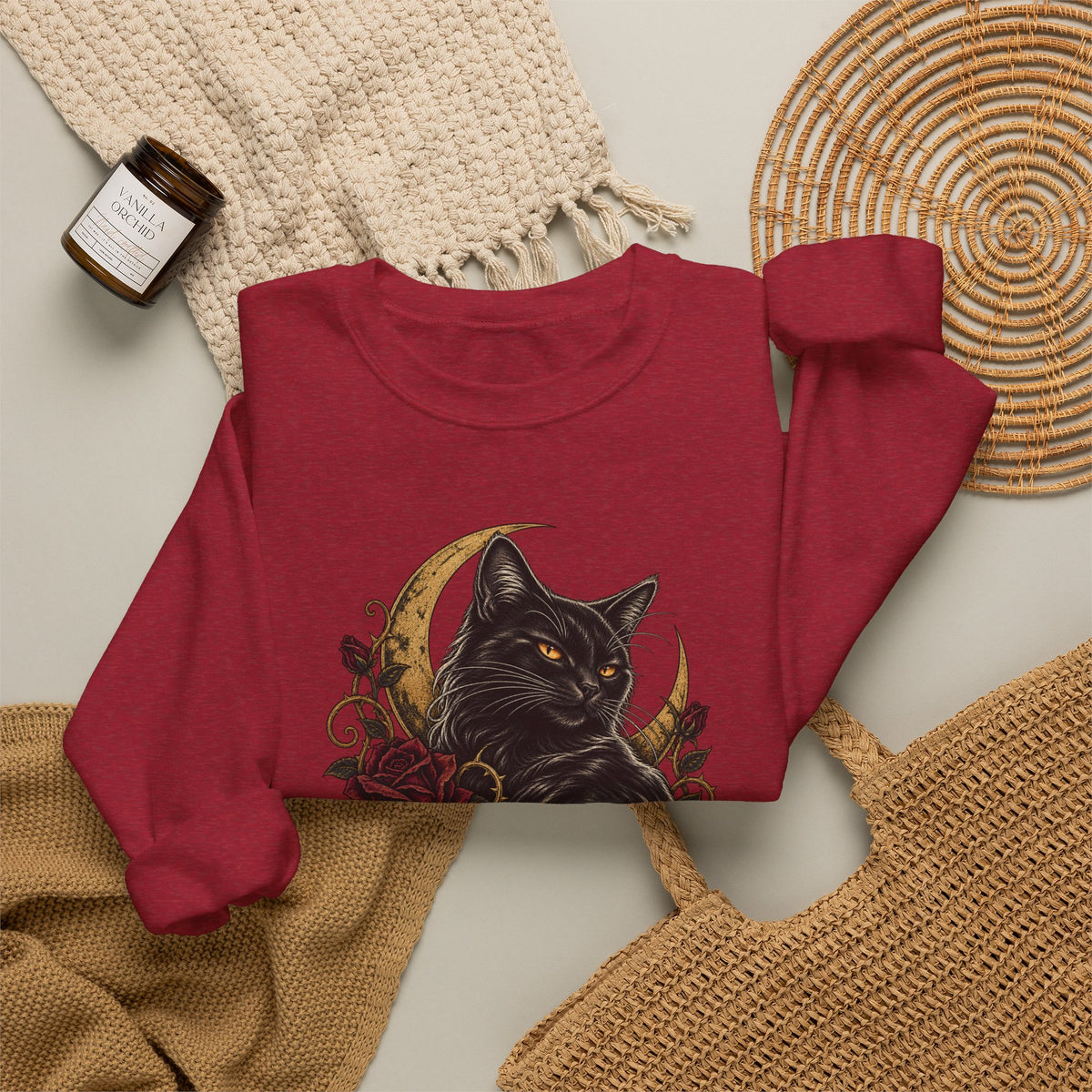 Sweet But Sinister — Black Cat Halloween Crewneck | Ascensum Wear
