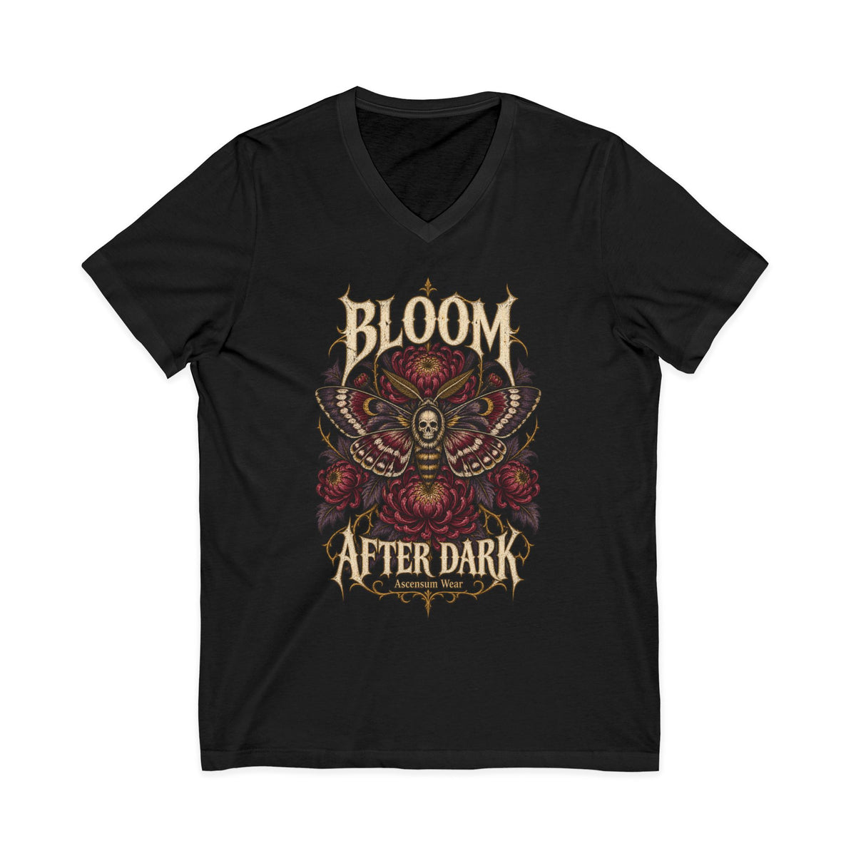 Bloom After Dark — Halloween Unisex V Neck | Ascensum Wear