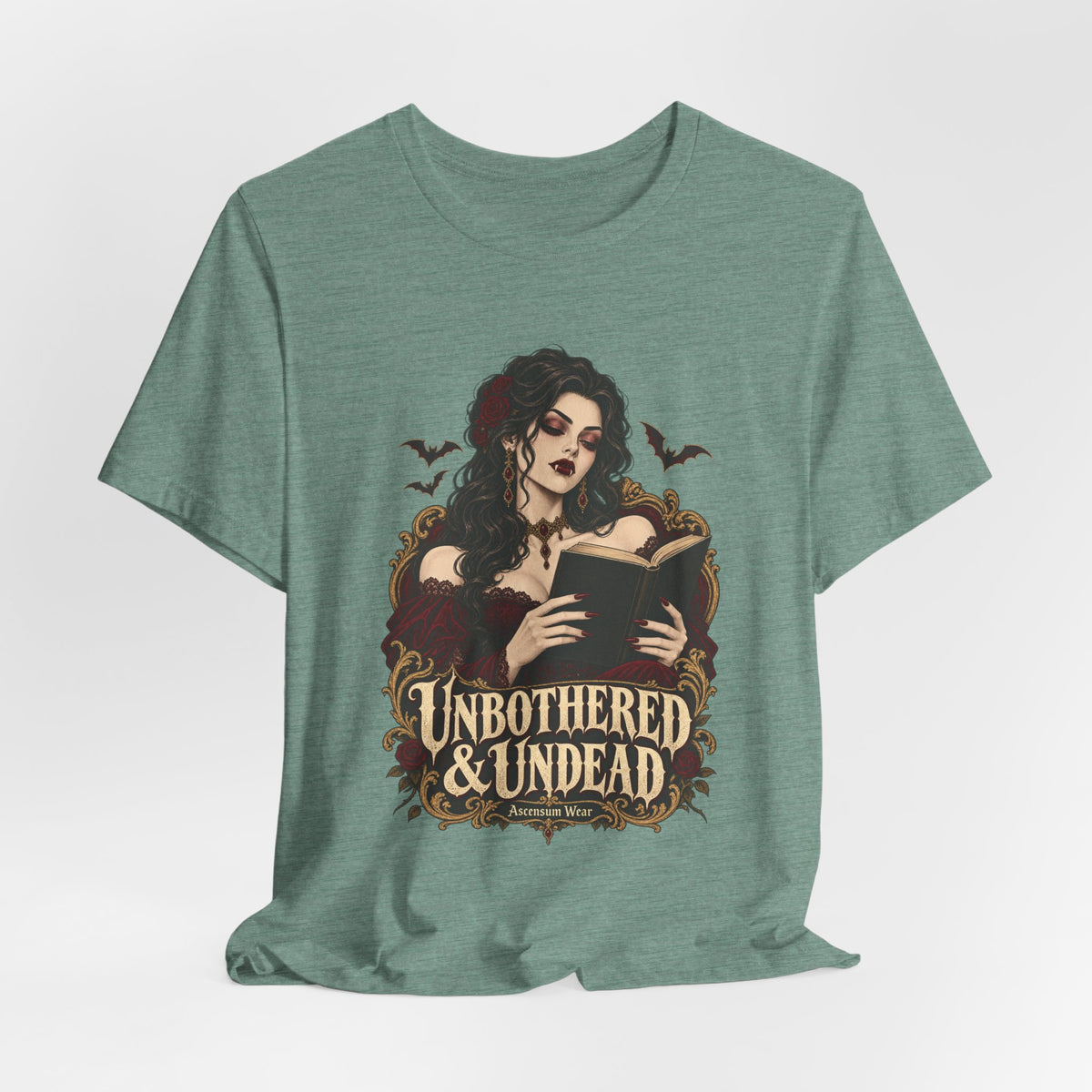 Unbothered & Undead — Women's Gothic Halloween Tee | Ascensum Wear