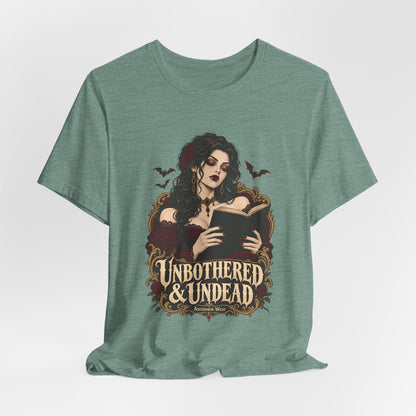 Unbothered & Undead — Women's Gothic Halloween Tee | Ascensum Wear