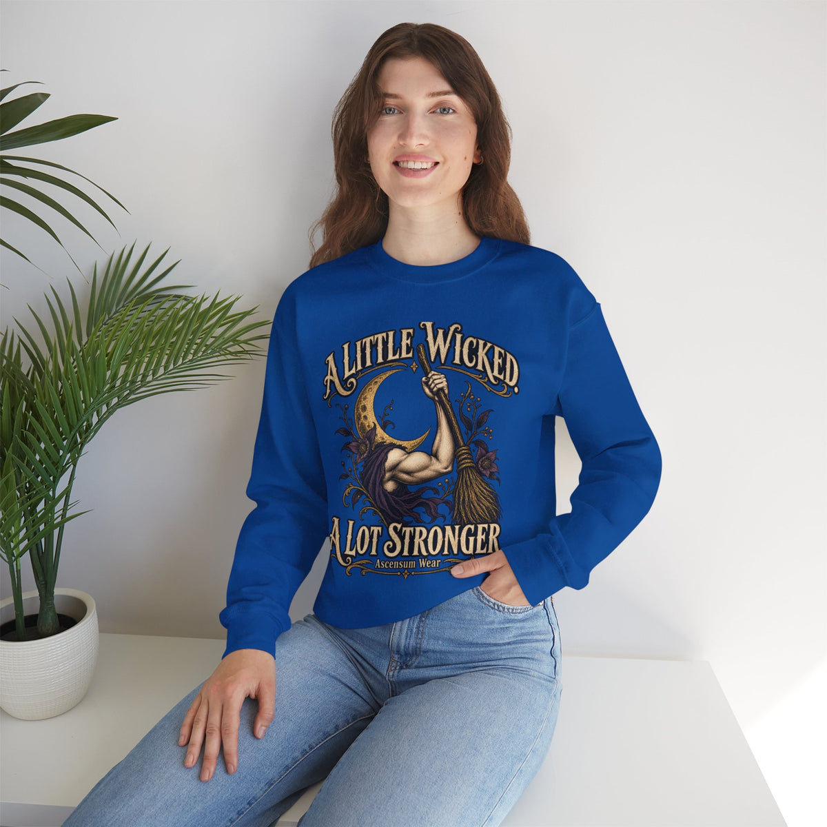 A Little Wicked A Lot Stronger — Halloween Unisex Crewneck Sweatshirt | Ascensum Wear