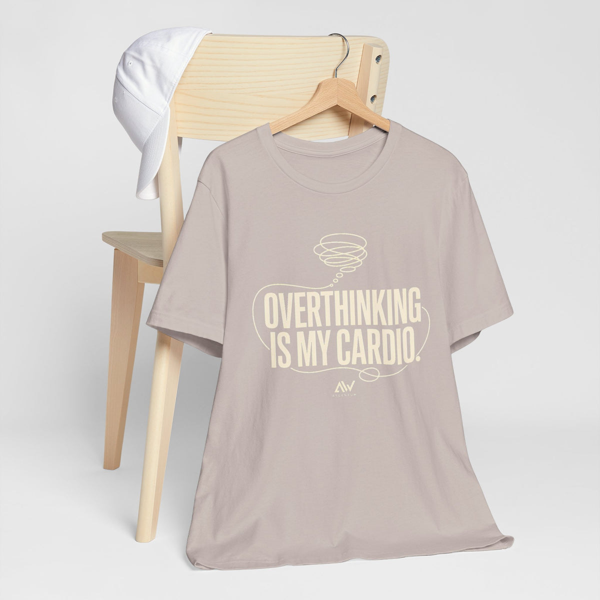 Overthinking Is My Cardio — Women's Empowerment Back Print Tee | Ascensum Wear