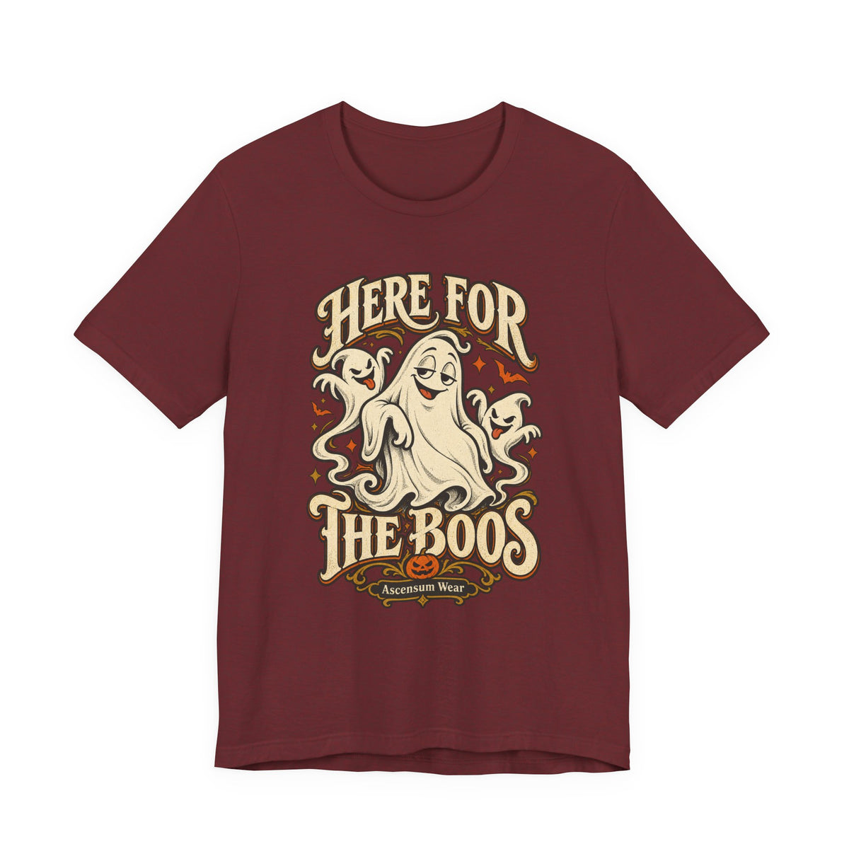 Here for the Boos — Vintage Ghost Trio Unisex Tee | Ascensum Wear