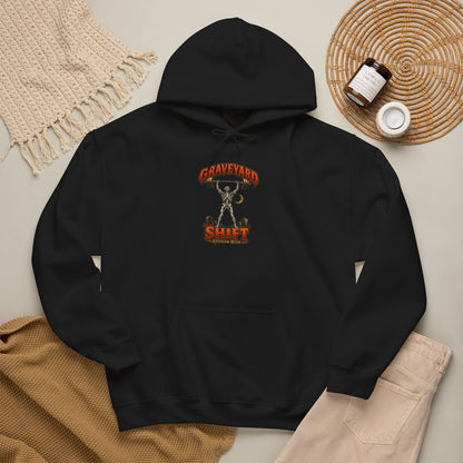Graveyard Shift — Skeleton Weightlifter Front Print Hoodie | Ascensum Wear