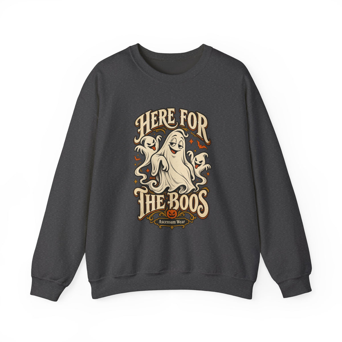 Here for the Boos — Vintage Ghost Trio Unisex Crewneck | Ascensum Wear