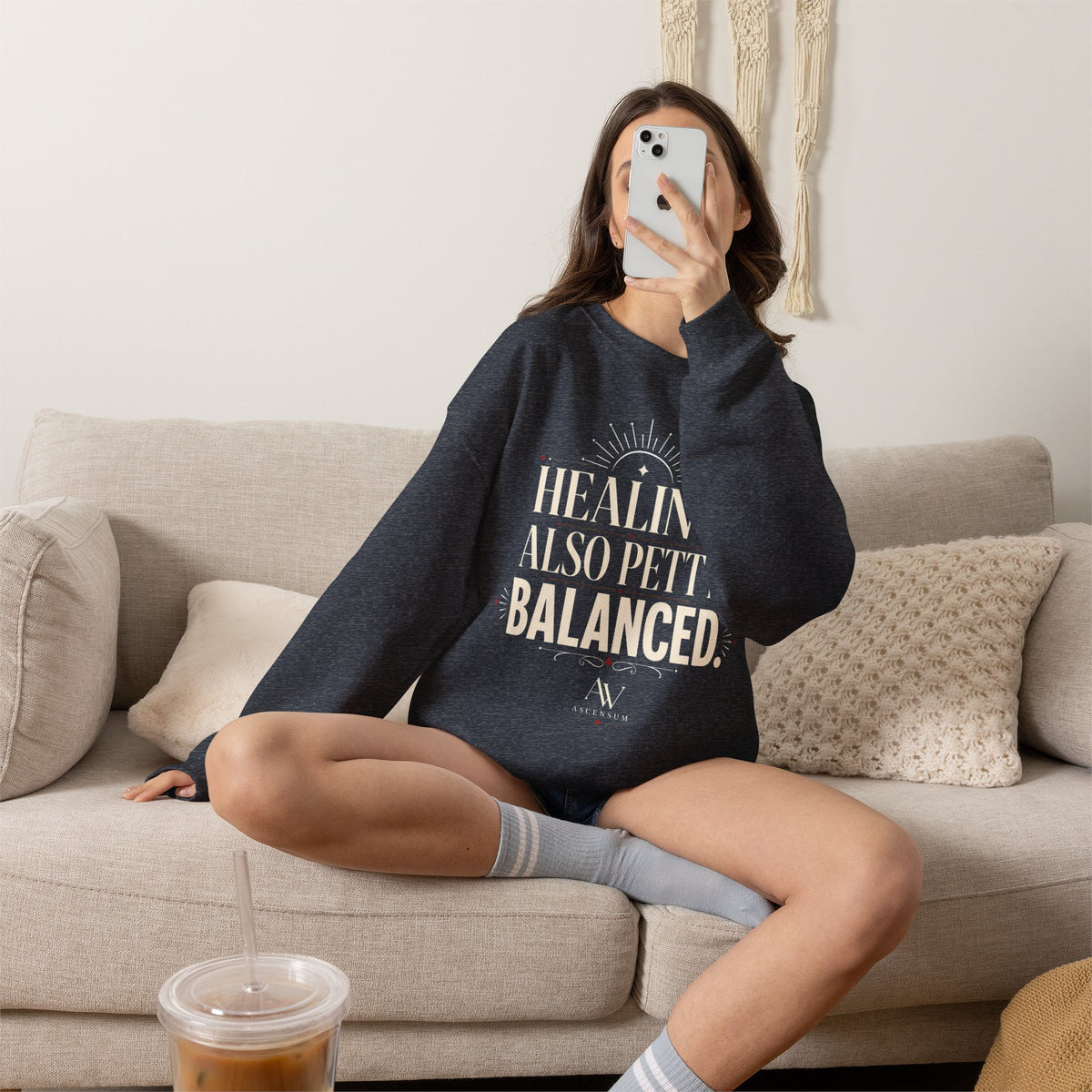 Healing. Also Pretty. Balanced. — Women's Empowerment Crewneck | Ascensum Wear
