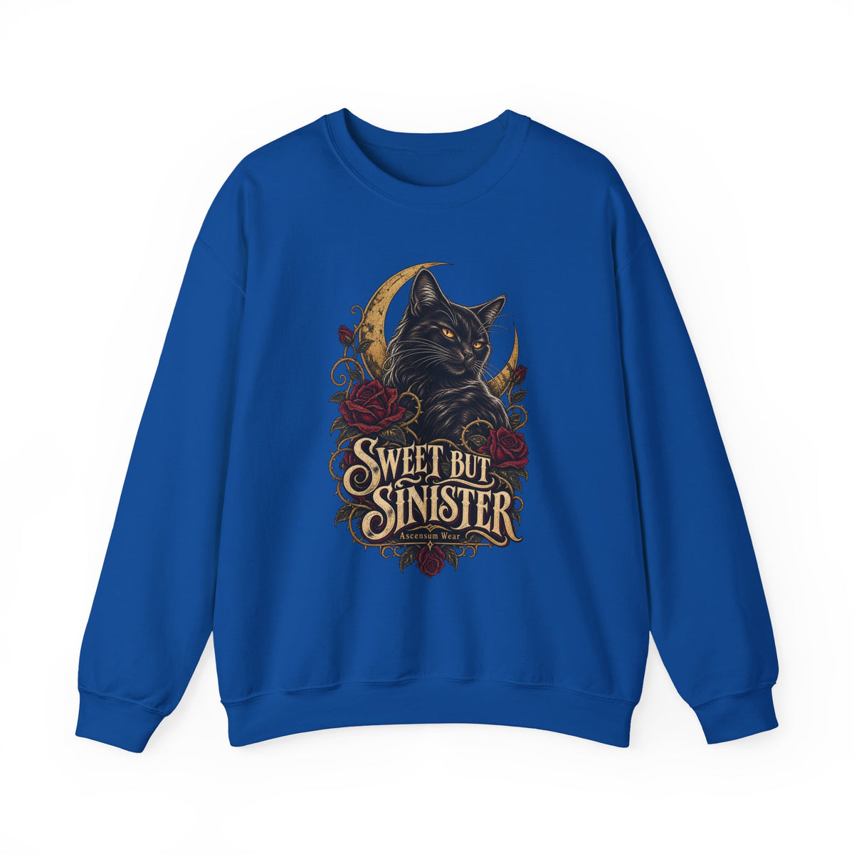 Sweet But Sinister — Black Cat Halloween Crewneck | Ascensum Wear