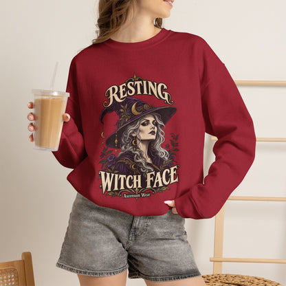 Resting Witch Face — Halloween Unisex Crewneck | Ascensum Wear