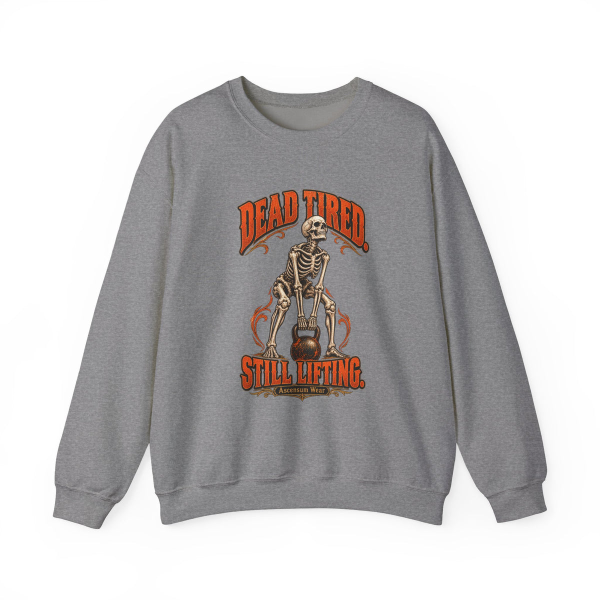 Dead Tired Still Lifting — Halloween Fitness Unisex Crewneck | Ascensum Wear