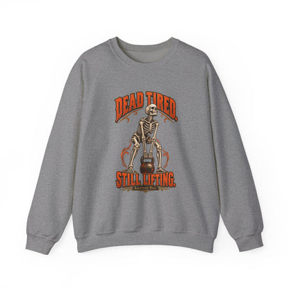 Dead Tired Still Lifting — Halloween Fitness Unisex Crewneck | Ascensum Wear