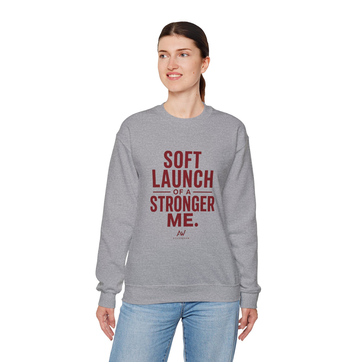 Soft Launch of a Stronger Me — Women's Empowerment Crewneck | Ascensum Wear